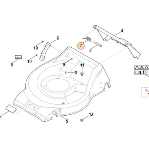 MOLLA PER SPORTELLO CESTO RASAERBA STIHL RM 248 253 VIKING MB 248 253 ORIGINALE