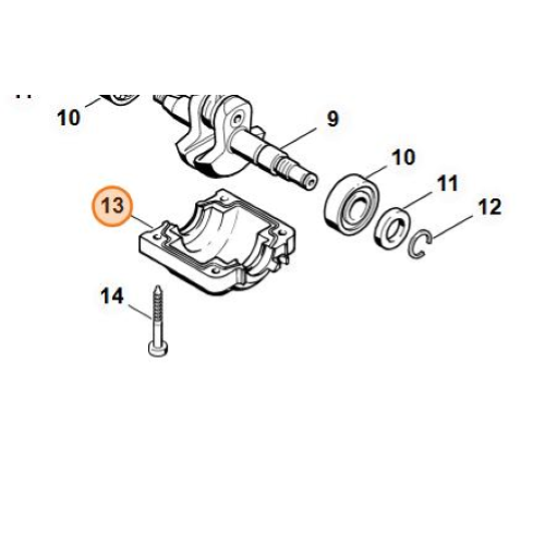 STIHL COPPA MOTORE COPERCHIO BIELLA MOTOSEGA 021 023 025 MS 210 230 250 ORIGINALE