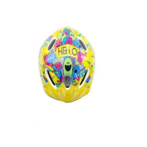ATALA CASCO BICI MTB HELLO YELLOW GIALLO BIMBO BIMBA 52-56 CM 