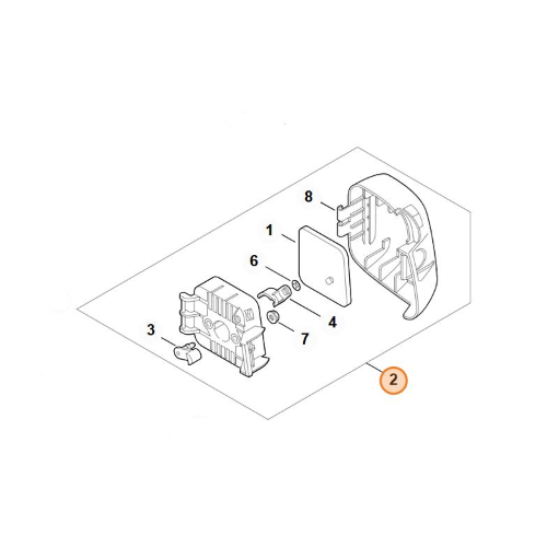 STIHL SCATOLA FILTRO DECESPUGLIATORE FS 38 45 55 KM 55 ORIGINALE