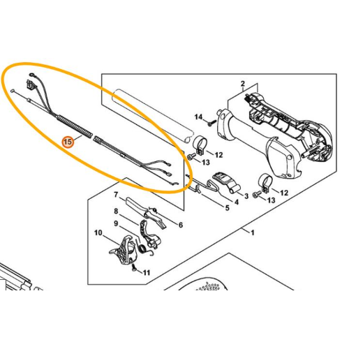 STIHL TIRANTE CAVO ACCELERATORE DECESPUGLIATORE FS 240 R FS 260 R ORIGINALE