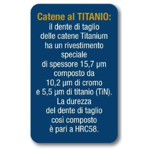 TITANIUM CATENA MOTOSEGA DENTE RINFORZATO 3/8" 40MG 1,3  DA POTATURA