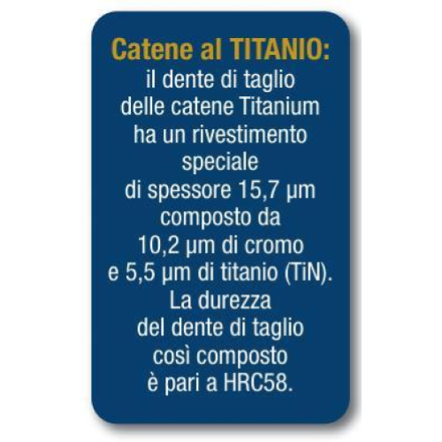 TITANIUM CATENA MOTOSEGA DENTE RINFORZATO 3/8" 40MG 1,3  DA POTATURA