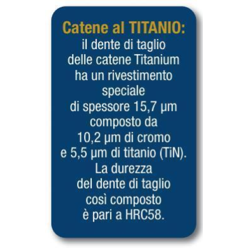 TITANIUM CATENA MOTOSEGA DENTE RINFORZATO 3/8" 52 MG 1,3 EFCO OLEOMAC ALPINA HUSQ