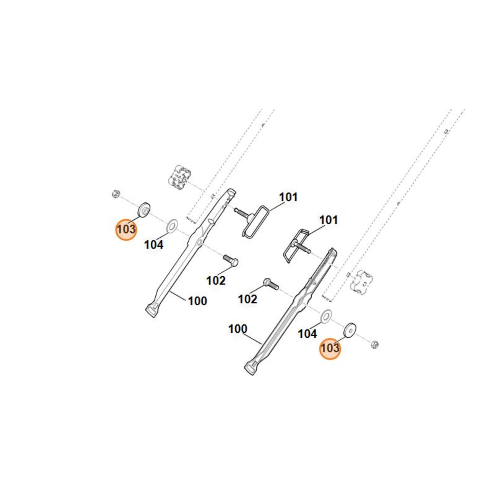 STIHL COPPIA BOCCOLE SNODO MANUBRIO RASAERBA VIKING ME 545 MB 545 650 655 755