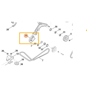 STIHL PROTEZIONE CINGHIE PER ARIEGGIATORE VIKINH LB 540 ORIGINALE