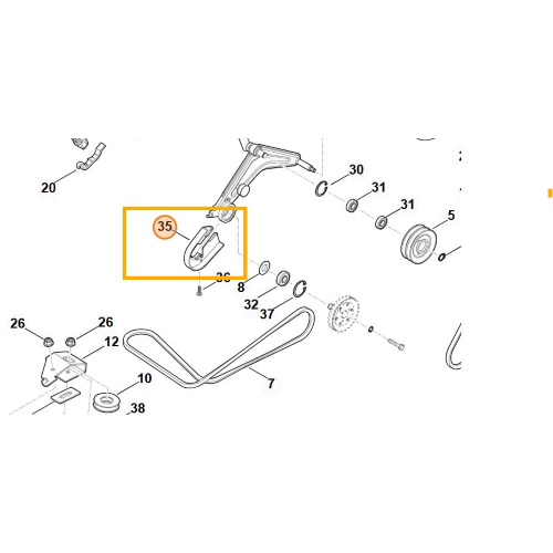 STIHL PROTEZIONE CINGHIE PER ARIEGGIATORE VIKINH LB 540 ORIGINALE