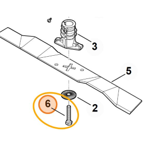 STIHL VITE A TESTA ESAGONALE 3/8"X2" FISSAGGIO LAMA VIKING MB 248 253 443 465