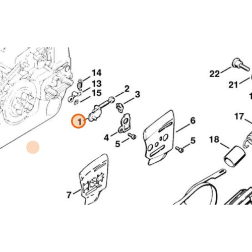 STIHL Cursore Tirante Tendicatena per Motosega 024 028 MS 240 Originale