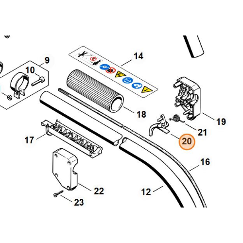 STIHL GRILLETTO ACCELERAZIONE DECESPUGLIATORE FS 36 40 44 ORIGINALE