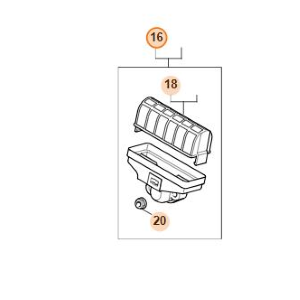 STIHL FILTRO ARIA COMPLETO DI PORTA FILTRO 021 023 025 MS 210 230 250 ORIGINALE