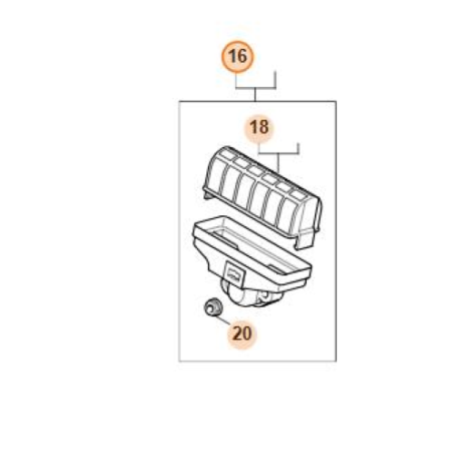 STIHL FILTRO ARIA COMPLETO DI PORTA FILTRO 021 023 025 MS 210 230 250 ORIGINALE