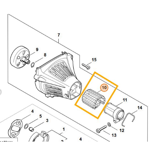 STIHL ELEMENTO IN GOMMA FS 89 91 111 131 HT 101 103 130 132 133 KM 111 131