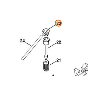 STIHL BOCCHETTONE A SQUADRA ANGOLARE TUBO MISCELA MOTOSEGA 08 ORIGINALE