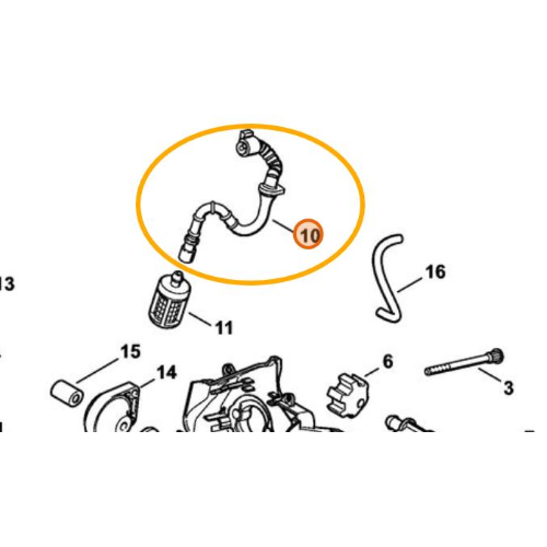 STIHL TUBO FLESSIBILE CARBURANTE PER MOTOSEGA MS 341 MS 361 ORIGINALE