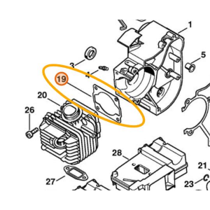 STIHL GUARNIZIONE CILINDRO PER MOTOSEGA 020 ORIGINALE