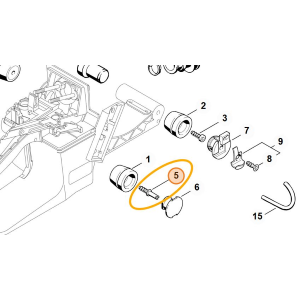 STIHL VITE CILINDRICA FISSAGGIO GOMMINO ANTIVIBRANTE MOTOSEGA 034 036 ORIGINALE