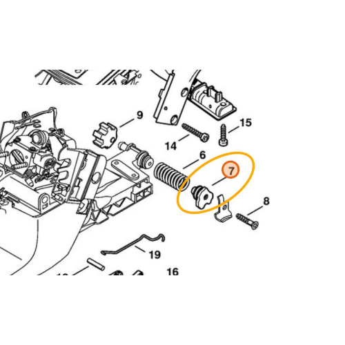 STIHL TAPPO MOLLA ANTIVIBRANTE MOTOSEGA MS 341 361 ORIGINALE 