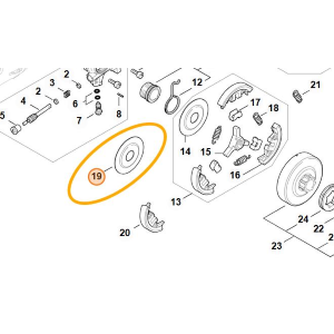 STIHL DISCO COPERCHIO 58 MM PER FRIZIONE 036 MS 341 361 440 460 461 ORIGINALE