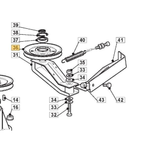 PULEGGIA GALOPPINO TENDICINGHIA TRATTORINO RASAERBA HONDA D. 125mm