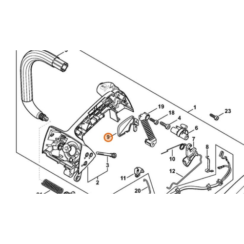 STIHL LEVA DI ARRESTO ACCELERATORE PER MOTOSEGA MS 192 193 194 ORIGINALE