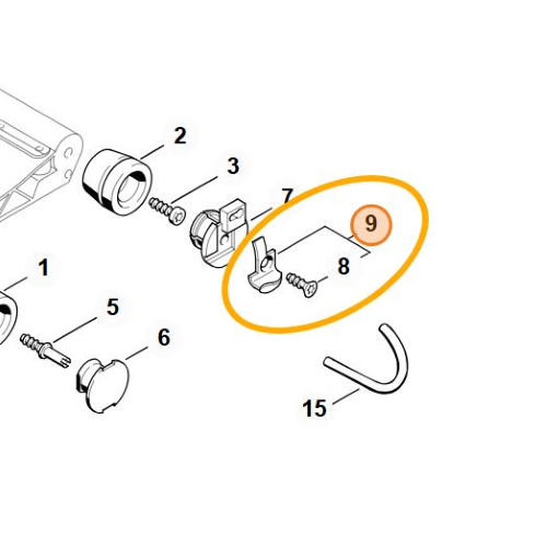 STIHL RINVIO DISPOSITIVO RECUPERO CATENA MOTOSEGA 034 036 ORIGINALE