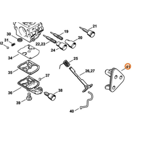 STIHL GOMMINO TAPPO TRA MANICO E CARBURATORE MOTOSEGA MS 192 T ORIGINALE