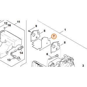 STIHL LAMINA DI PROTEZIONE PARACALORE MOTOSEGA MS 170 ORIGINALE