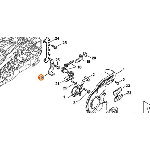 STIHL Dispositivo Recupero Catena per Motosega 020 MS 192 193 194 200 Originale