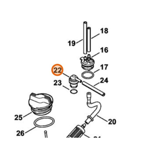STIHL SFIATO SERBATOIO DECESPUGLIATORE FS KM 56 90 100 111 131 FR 130 131