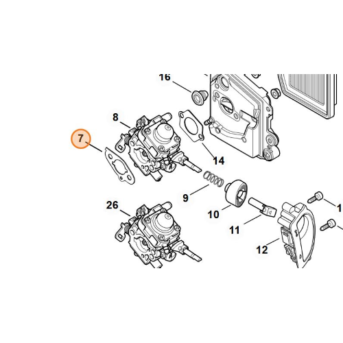 STIHL GUARNIZIONE CARBURATORE FS 240 260 411 460 FR 410 460 480 ORIGINALE