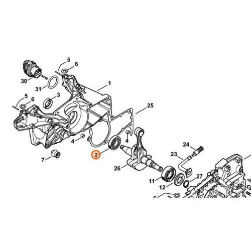 STIHL CUSCINETTO A SFERE 15X32X8 PER MOTOSEGA MS 241 261 ORIGINALE