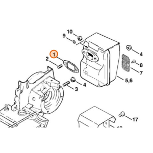 STIHL GUARNIZIONE SILENZIATORE PER 08 BG SG 17 TS 350 360 P 840 835 ORIGINALE
