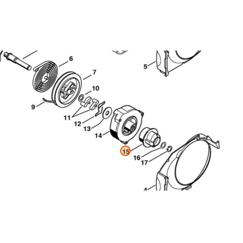 STIHL ROCCHETTO PULEGGIA SECONDARIA MS 210 230 250 C BE AVVIAMENTO FACILITATO