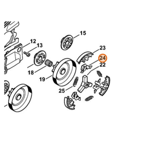 STIHL SUPPORTO MOLLA FRIZIONE MS 192 193 194 200 201 FS 75 80 85 FS 75 80 85 ORIGINALE