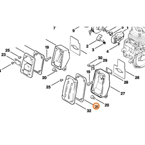 STIHL GUARNIZIONE SILENZIATORE MARMITTA DECESPUGLIATORE FS 86 ORIGINALE