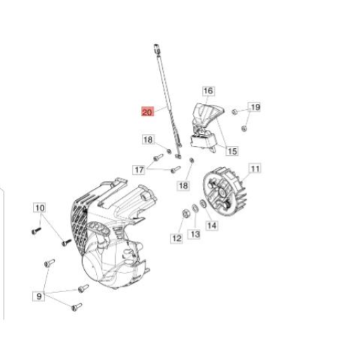 CAVETTO DI MASSA SOFFIATORE EFCO SA 2500 E OLEOMAC BV 250 ORIGINALE
