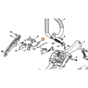 STIHL LAMIERINO MOLLA DI CONTATTO MOTOSEGA 024 026 036 MS 192 201 ORIGINALE