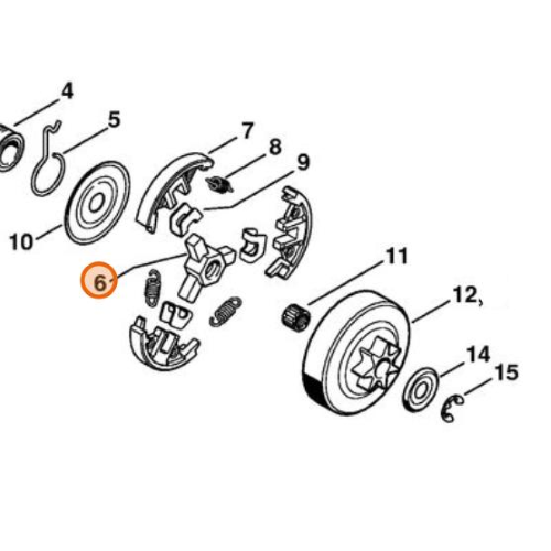 STIHL TRASCINATORE FRIZIONE MOTOSEGA MS 171 181 210 211 231 241 251 261 271 291 ORIGINALE