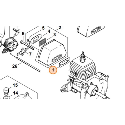 STIHL GUARNIZIONE SILENZIATORE DECESPUGLIATORE FS 36 40 44 ORIGINALE