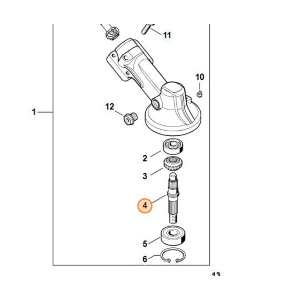 STIHL ALBERO COPPIA CONICA FS 120 131 240 250 260 FR 235 410 460 FSA 130 135