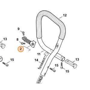 STIHL MOLLA ANTIVIBRANTE AMMORTIZZATORE MOTOSEGA MS 441 ORIGINALE