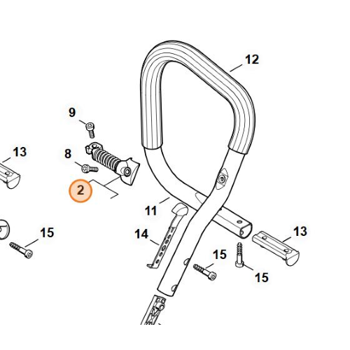 STIHL MOLLA ANTIVIBRANTE AMMORTIZZATORE MOTOSEGA MS 441 ORIGINALE
