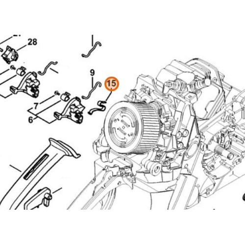 STIHL MOLLA CONTATTO STOP MOTOSEGA MS 311 362 391 400 ORIGINALE
