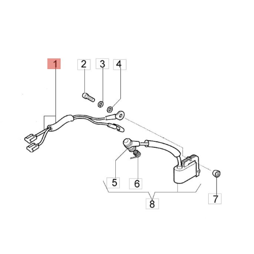 CAVETTO DOPPIO DI MASSA STOP MOTOSEGA EFCO OLEOMAC 947 952 147 152