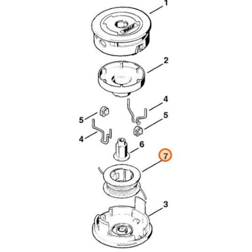STIHL BOBINA INTERNA PORTA FILO NYLON PER TESTINA SUPERCUT 20-2 ORIGINALESTIHL BOBINA INTERNA PORTA FILO NYLON PER TESTINA DECESPUGLIATORE SUPERCUT 20-2 ORIGINALE