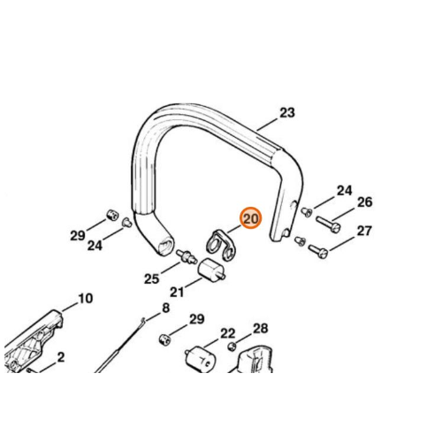 STIHL SUPPORTO ANTIVIBRANTE PER MOTOSEGA 010 011 012 ORIGINALE