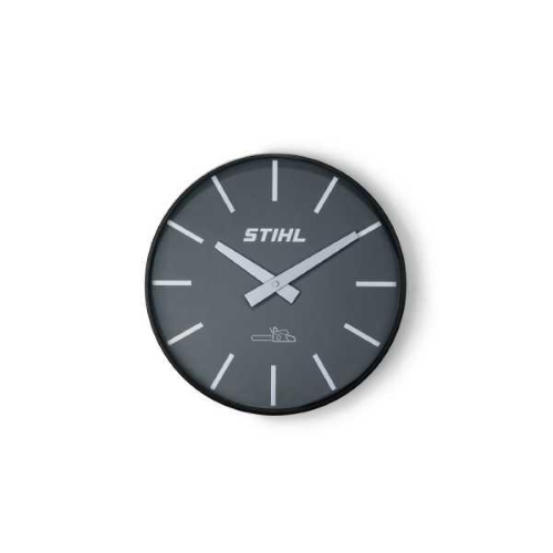 STIHL Orologio da Parete Nero e Argento con Logo Motosega 30 cm OriginaleSTIHL OROLOGIO DA PARETE NERO ARGENTO LOGO MOTOSEGA 30 CM ORIGINALE