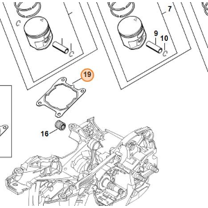 STIHL GUARNIZIONE CILINDRO PER MOTOSEGA MS 261 ORIGINALE
