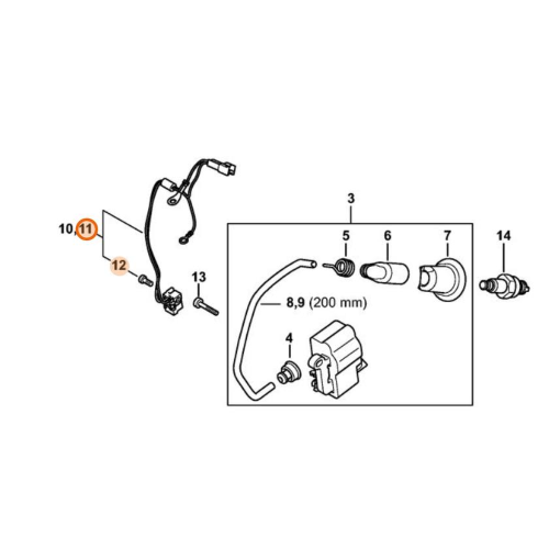 STIHL FASCIO CAVI MOTOSEGA MS 462 C-M ORIGINALE INVIARE NUMERO DI MATRICOLA